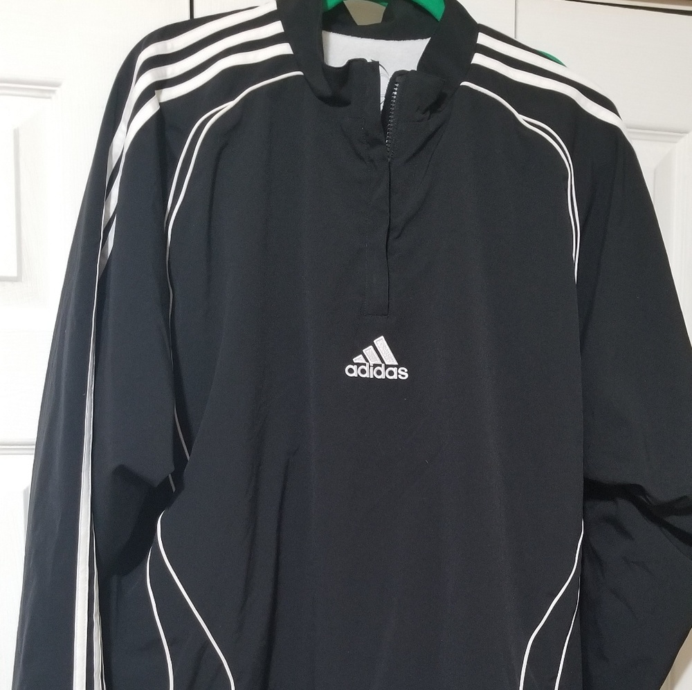 Adidas Fleece lined 1/4th zip pullover- Me…